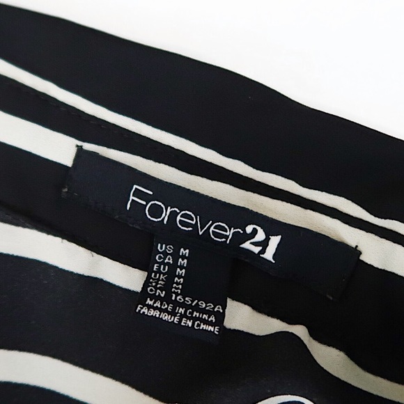 Forever 21 | Black & Cream Striped Button Down - Picture 5 of 5